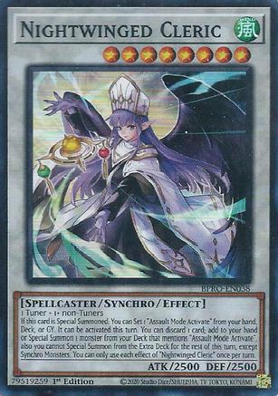 Nightwinged Cleric (BPRO-EN038) - Burst Protocol Super Rare 1st Edition