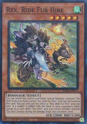 Rex, Ride Fur Hire (BPRO-EN017) - Burst Protocol Super Rare 1st Edition