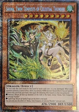 Shiina, Twin Tempests of Celestial Thunder (Starlight Rare) (BPRO-EN027) - Burst Protocol Starlight Rare 1st Edition