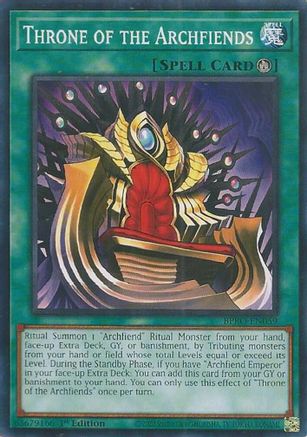 Throne of the Archfiends (BPRO-EN059) - Burst Protocol Common / Short Print 1st Edition