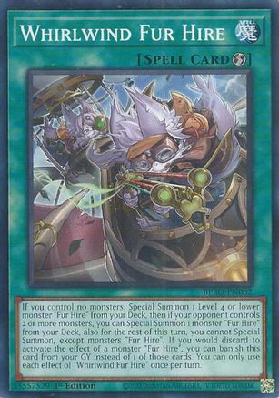 Whirlwind Fur Hire (BPRO-EN062) - Burst Protocol Common / Short Print 1st Edition