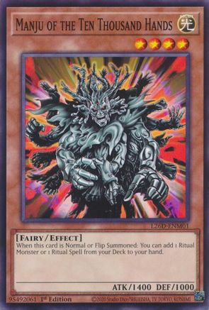 Manju of the Ten Thousand Hands (L26D-ENM01) - Legendary Modern Decks 2026 Common / Short Print 1st Edition