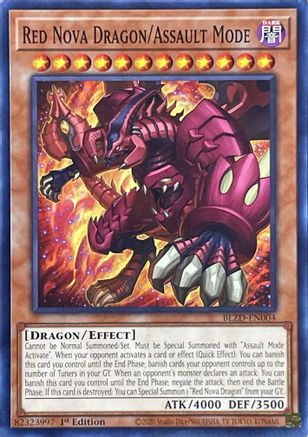 Red Nova Dragon/Assault Mode (BLZD-EN004) - Blazing Dominion Common / Short Print 1st Edition