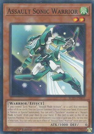 Assault Sonic Warrior (BLZD-EN005) - Blazing Dominion Common / Short Print 1st Edition