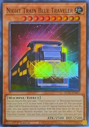 Night Train Blue Traveler (BLZD-EN007) - Blazing Dominion Super Rare 1st Edition