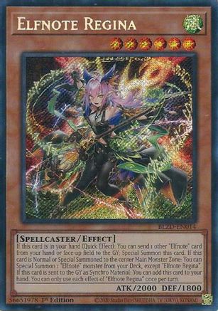 Elfnote Regina (BLZD-EN014) - Blazing Dominion Secret Rare 1st Edition