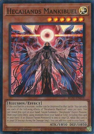 Hecahands Mankibuel (BLZD-EN018) - Blazing Dominion Super Rare 1st Edition