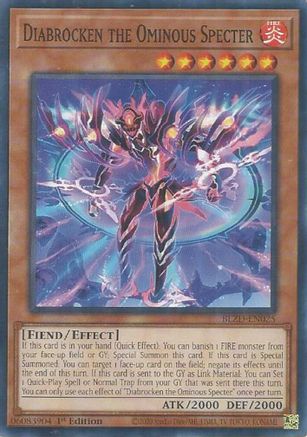 Diabrocken the Ominous Specter (BLZD-EN025) - Blazing Dominion Common / Short Print 1st Edition