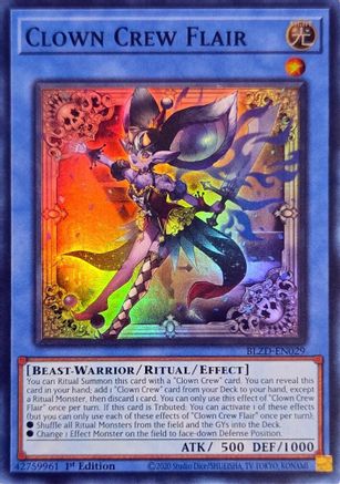 Clown Crew Flair (BLZD-EN029) - Blazing Dominion Super Rare 1st Edition