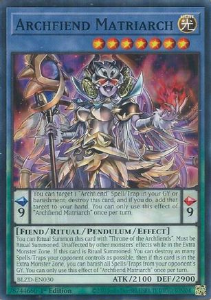Archfiend Matriarch (BLZD-EN030) - Blazing Dominion Common / Short Print 1st Edition