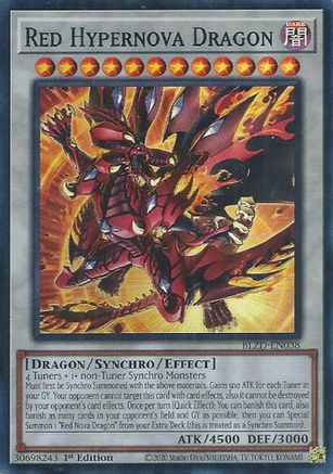 Red Hypernova Dragon (BLZD-EN038) - Blazing Dominion Super Rare 1st Edition