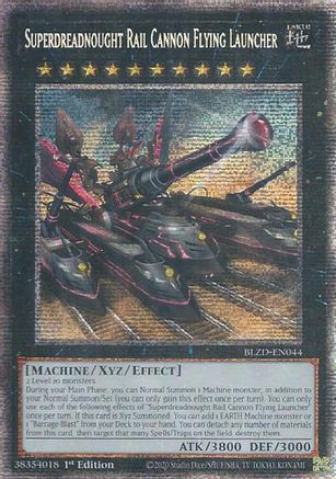 Superdreadnought Rail Cannon Flying Launcher (Starlight Rare) (BLZD-EN044) - Blazing Dominion Starlight Rare 1st Edition