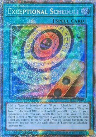 Exceptional Schedule (Starlight Rare) (BLZD-EN054) - Blazing Dominion Starlight Rare 1st Edition