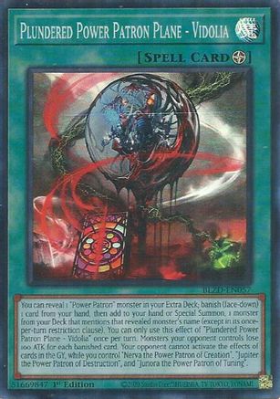 Plundered Power Patron Plane - Vidolia (BLZD-EN057) - Blazing Dominion Super Rare 1st Edition