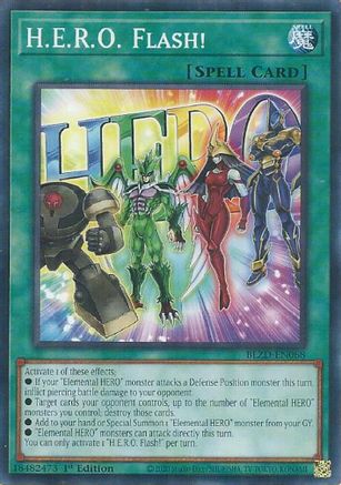 H.E.R.O. Flash! (BLZD-EN068) - Blazing Dominion Common / Short Print 1st Edition