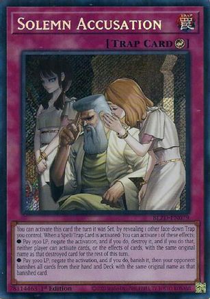 Solemn Accusation (BLZD-EN079) - Blazing Dominion Secret Rare 1st Edition