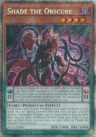 Shade the Obscure (Starlight Rare) (BLZD-EN083) - Blazing Dominion Starlight Rare 1st Edition
