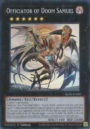 Officiator of Doom Samuel (BLZD-EN089) - Blazing Dominion Super Rare 1st Edition