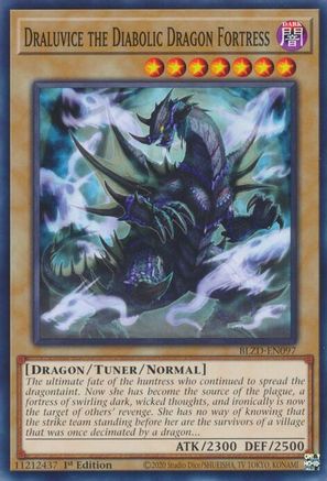 Draluvice the Diabolic Dragon Fortress (BLZD-EN097) - Blazing Dominion Common / Short Print 1st Edition