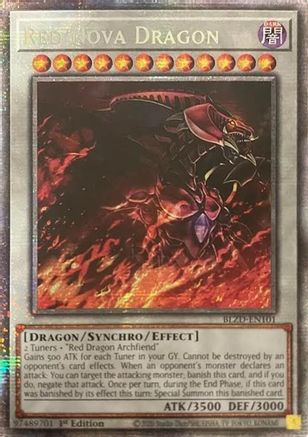 Red Nova Dragon (Starlight Rare) (BLZD-EN101) - Blazing Dominion Starlight Rare 1st Edition