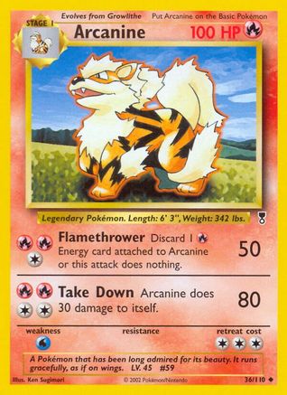 Arcanine - 36/110 - Uncommon Reverse Holo
