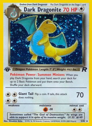 Dark Dragonite - 5/82 - Holo 1st Edition