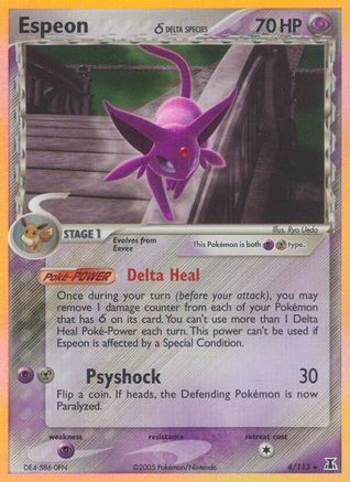 Espeon (Delta Species) - 4/113 - Holo Rare Reverse Holo