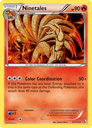 Ninetales 021/113  Legendary Treasures - Rare