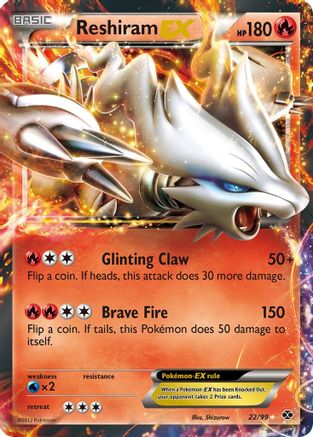 Reshiram EX - 22/99 - Ultra Rare  Troll and Toad