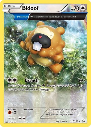Bidoof - 117/160 - Uncommon - Reverse Holo